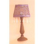 Nástenná dekoratívna kovová lampa fialová / hnedá