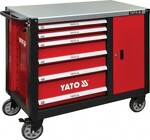 YATO YT-09002 Náradie Dielenská skrinka značky YATO vybavená uzamykateľnou skriňou a 6x zásuvkami s guličkovými ložiskami a centrálnym zamykaním Skrin
